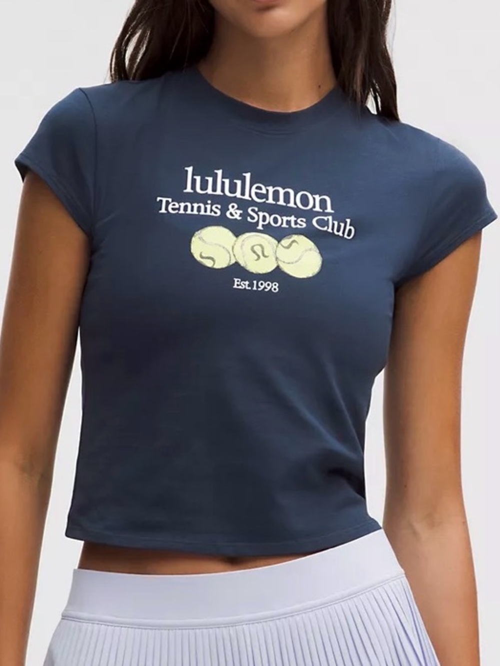 lululemon athletica Women’s Shirt Size XL Navy Blue Tee Cotton NWT